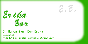 erika bor business card